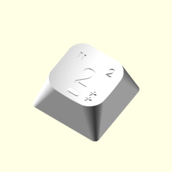 Generiertes Keycap Modell in OpenSCAD