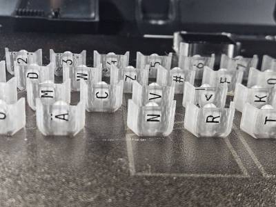 Unvollständige Keycaps im 3D-Drucker