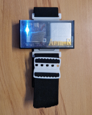 Ein Tracker vollständig mit Clip, Strap und Schnallen